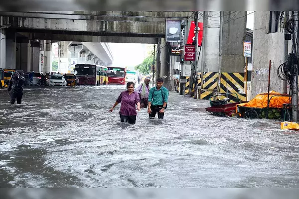 Heavy rainfall in Andhra Pradesh as Bay of Bengal depression crosses land