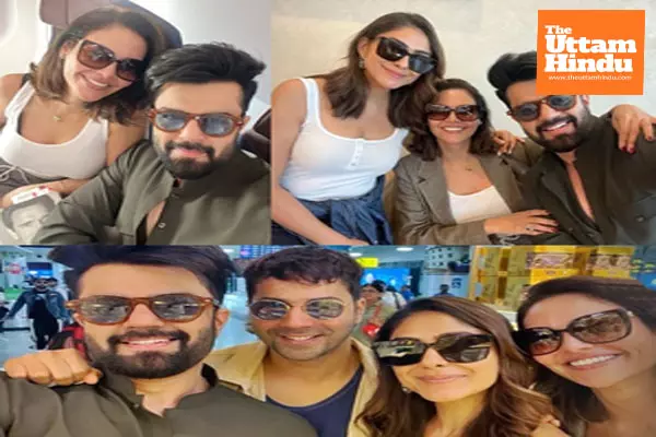 Varun Dhawan, Esha Gupta, Mrunal Thakur, and Maniesh Paul chill together