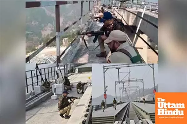 J&K: Mock security drill on world’s highest railway bridge