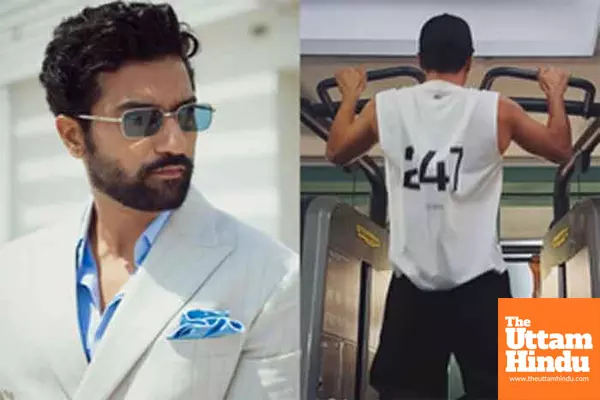 Vicky Kaushal shares a glimpse of him doing pull ups