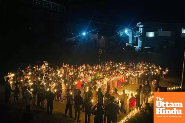 Meitei group holds candlelight march condemning killing of six women & children