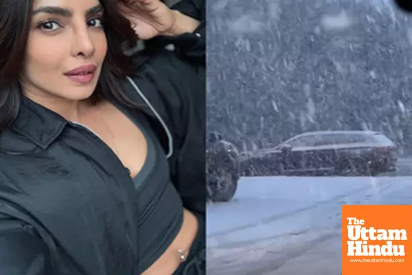 Priyanka Chopra braves heavy snowfall to reach base camp