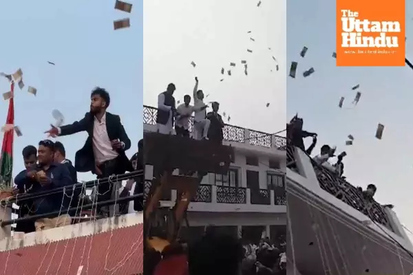 Millions in Rupees Thrown Like Paper from JCB at Grand UP Wedding! Video viral