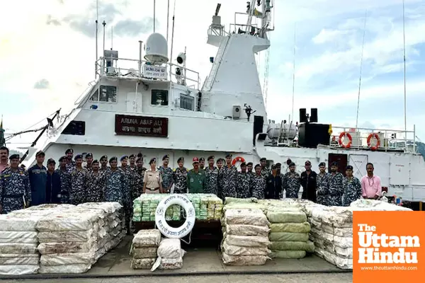 Indian Coast Guard Seizes Rs 36,000 Crore Worth of 5,500 kg Meth from Myanmarese Boat Near Andamans!