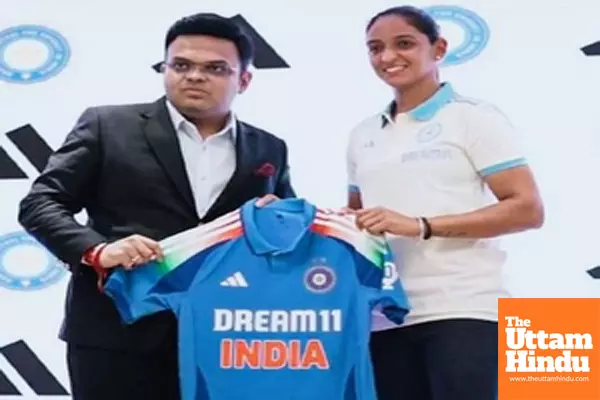 Jay Shah and Harmanpreet Kaur unveil India’s new ODI jersey ahead of Australia tour