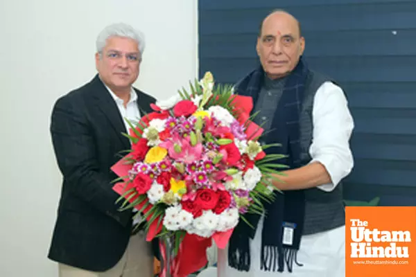 New Delhi: BJP leader Kailash Gahlot meets Defence Minister Rajnath Singh