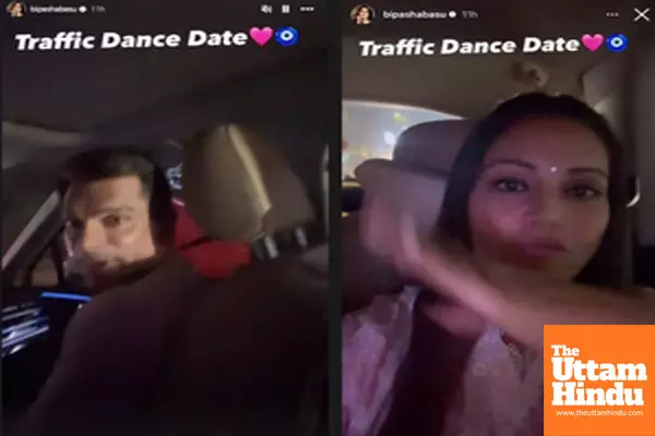 This is how Bipasha, Karan pass time when stuck in traffic