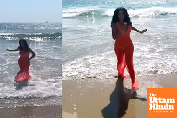 Mallika turns ‘desi’ Pamela Anderson as she runs on the beach