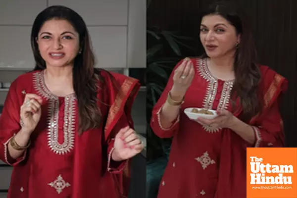 Bhagyashree teaches how to make laddoos for winter season