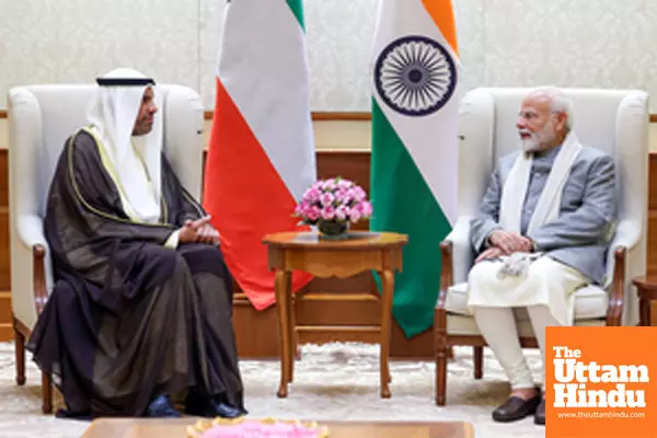 New Delhi: Prime Minister Narendra Modi meets Kuwaits Foreign Minister Abdullah Ali Al-Yahya