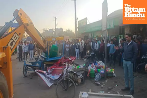 Gurugram: Demolition drive conducted from bus stand to Sheetla Mata Mandir Road