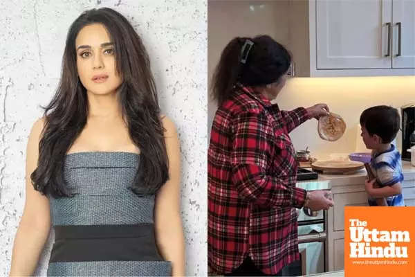 Preity Zinta shares pictures of son Jai making rotis with his grandmother