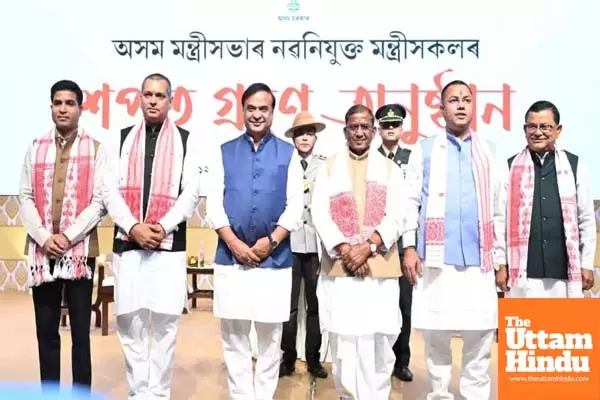 Portfolio distribution among new ministers in Assam today