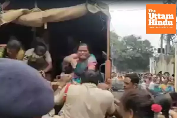 Hyderabad Protest Turns Violent: ASHA Worker Slaps Policeman