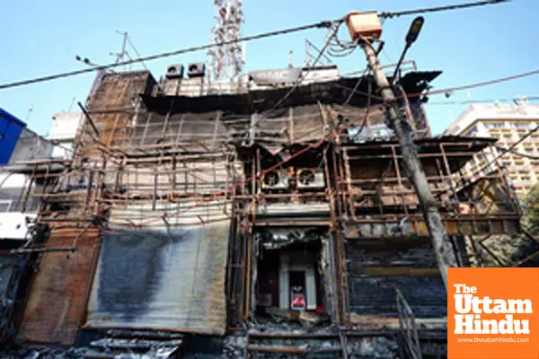 New Delhi: Aftermath of a fire that broke out at a restaurant in West Delhis Rajouri Garden