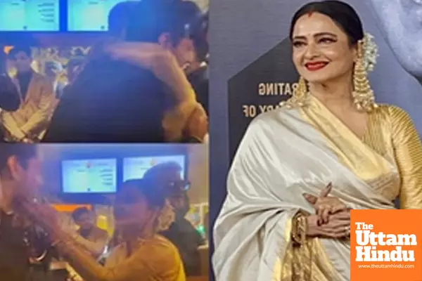 Rekha gets emotional as she shares a heartfelt moment with Big Bs grandson Agastya Nanda