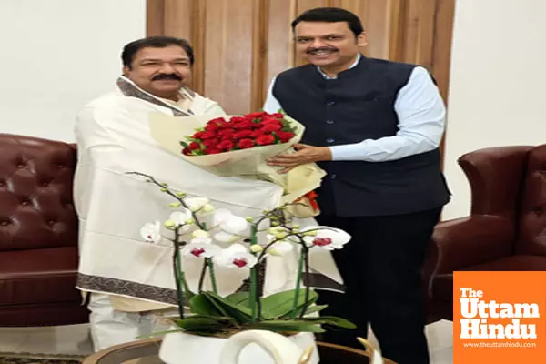 Mumbai: Bihar BJP State President Dilip Kumar Jaiswal meets Maharashtra Chief Minister Devendra Fadnavis