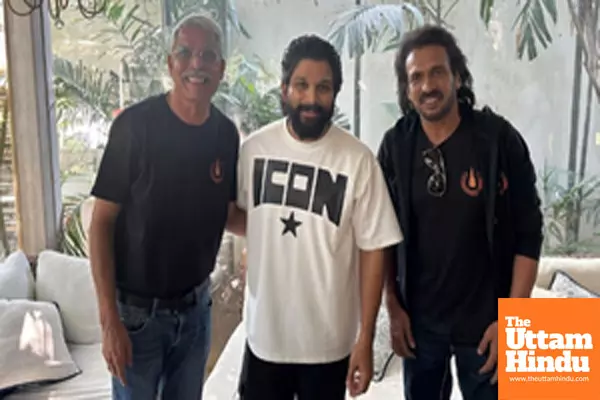 Superstar Allu Arjun meets Kannada star Upendra after release from prison, wishes for his UI film