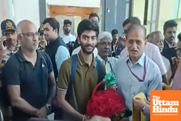 Newly-crowned World Chess Champion Gukesh gets rousing welcome in Chennai