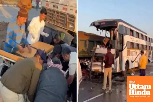 Fiery Collision Claims Six Lives, Ten Fighting for Survival in Bus-Truck Tragedy