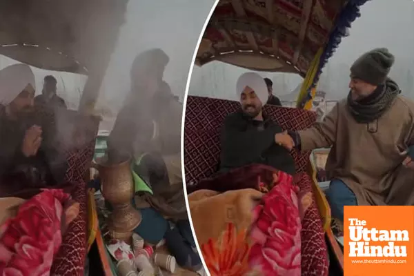 Diljit Dosanjh’s peaceful moment on Dal Lake: Relishing Kahwa and Kashmir’s beauty