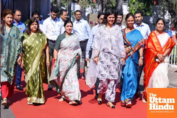 Nagpur: Maharashtra Cabinet Minister Pankaja Munde arrives with other MLAs for the second day of the winter session