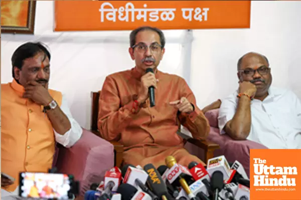 Nagpur: Shiv Sena (UBT) chief Uddhav Thackeray addresses a press conference on the second day of the winter session