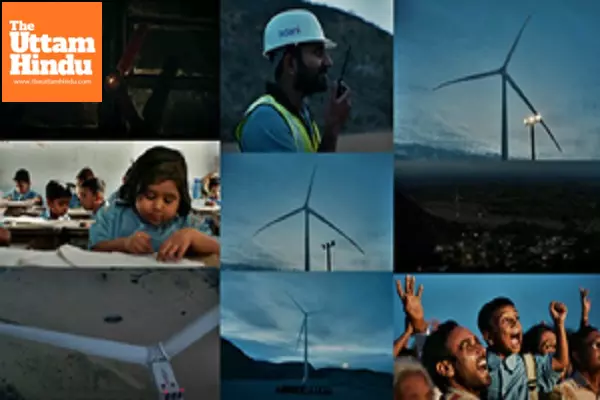 Adani Groups advertisement on wind turbines, not just commercial but a beacon of hope