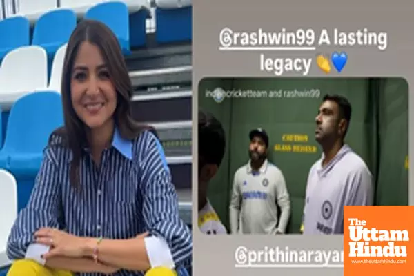 Anushka Sharma lauds the legacy of Ravichandran Ashwin