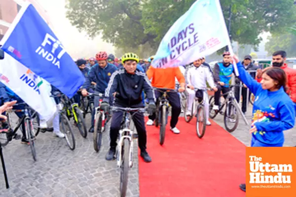 Sports Minister flags off ‘Fit India Sundays on Cycle initiative