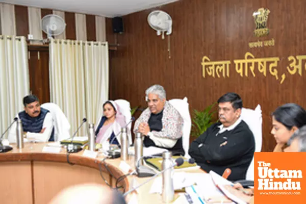 Alwar: Union Minister Bhupendra Yadav chairs the meeting of DISHA