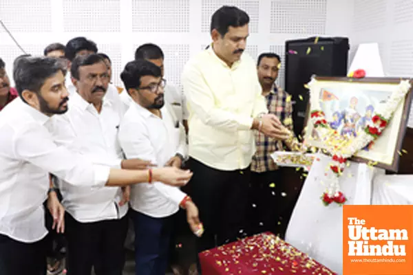 Bengaluru: BJP State President B.Y. Vijayendra with BJP leaders during the Veer Bal Divas programme