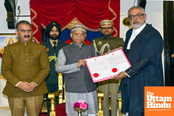 Shimla: Justice Sandhawalia Takes Oath as Himachal Pradesh Chief Justice