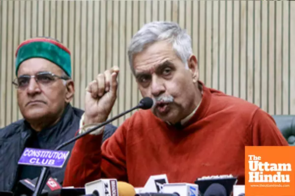 New Delhi : Sandeep Dikshit, Congress candidate for the New Delhi Assembly Constituency addresses a press conference