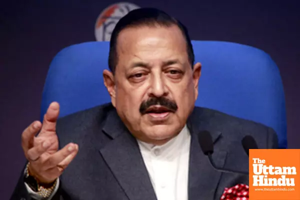 New Delhi: Union Minister of State for Science and Technology Jitendra Singh addresses a press conference