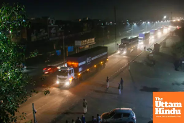 Bhopal: Trucks carrying toxic waste from the Union Carbide factory depart for the Pithampur industrial area