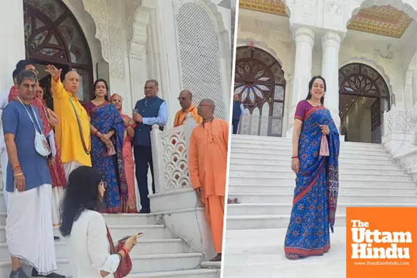 Hema Malini visits ISKCON temple in Navi Mumbai ahead of its inauguration by PM Modi