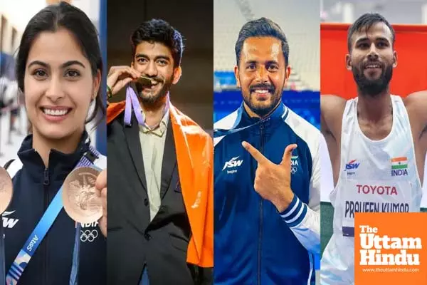 Khel Ratna awards recognize Gukesh, Manu, Harmanpreet, and Praveen for outstanding sporting contributions