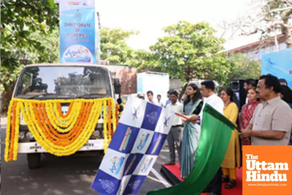 Panaji: Goa Chief Minister Pramod Sawant flags off the Aqua Goa Mega Fish Festival Van