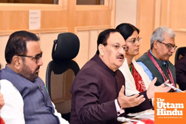 New Delhi: Union Minister JP Nadda chairs the Manthan Shivir organised by the Health Ministry