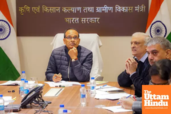 New Delhi: Union Agriculture Minister Shivraj Singh Chouhan chairs a review meeting