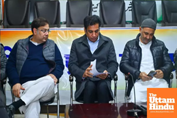 New Delhi: DPCC President Devendra Yadav during the Delhi Congress Manifesto Committee