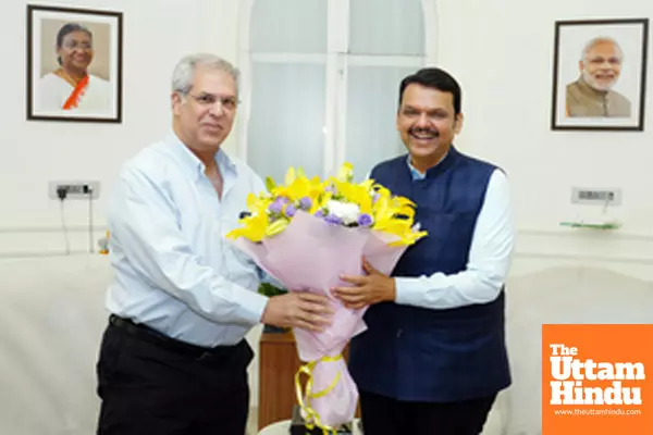 Mumbai: Tata Trusts chairman Noel Tata meets Maharashtra Chief Minister Devendra Fadnavis