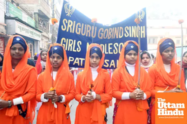 Patna: Sikh devotees take part in a Nagar Kirtan procession