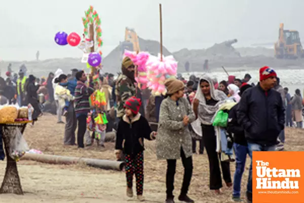 Prayagraj: Devotees visit the banks of the river Ganga ahead of the Maha Kumbh Mela 2025