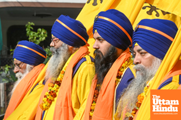 Noida: Sikh devotees participate in the Nagar Kirtan procession