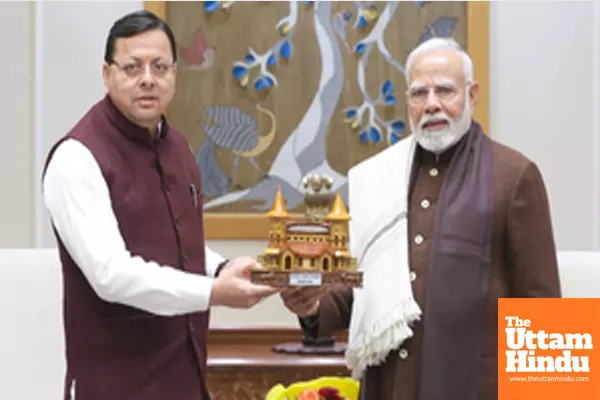 New Delhi: Uttarakhand Chief Minister Pushkar Singh Dhami calls on Prime Minister Narendra Modi