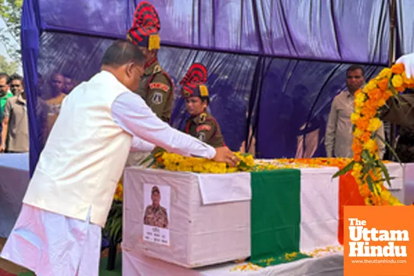 Dantewada: CM Vishnu Deo Sai pays tribute to the soldiers martyred in the recent IED blast