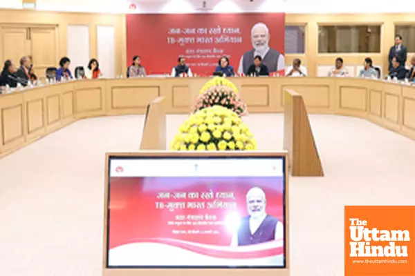 New Delhi: Union Minister JP Nadda chairs the Joint Strategy Meeting with Line Ministries for the TB Mukt Bharat Abhiyan – 100 Days Intensified Campaign