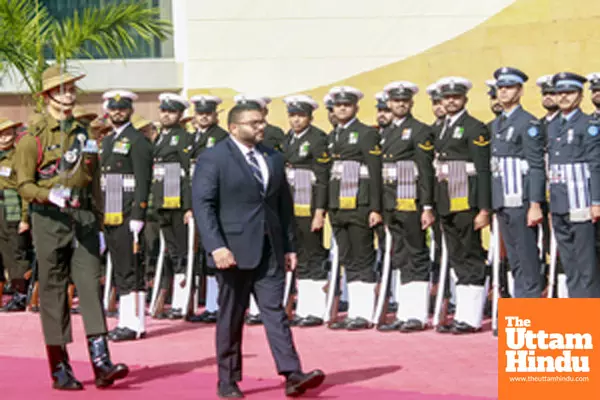 New Delhi: Ceremonial welcome of Maldives Defence Minister Mohammed Ghassan Maumoon